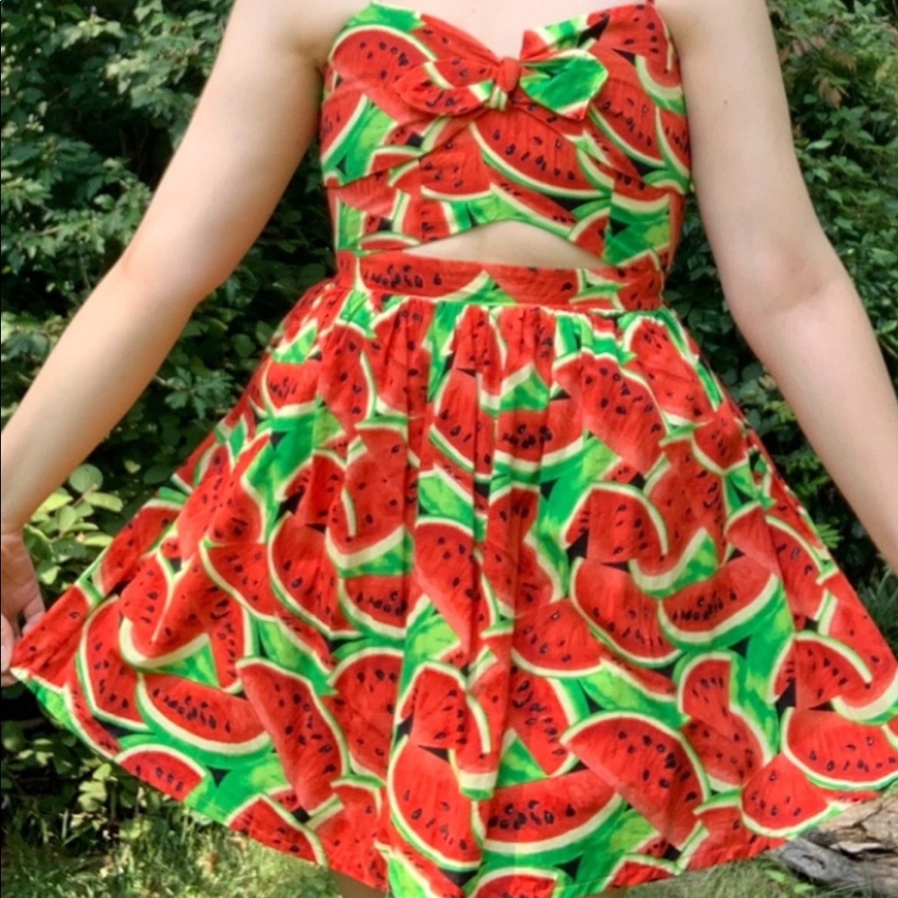 Watermelon cut out dress